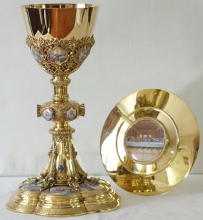 Antique French Gothic Marian Chalice
